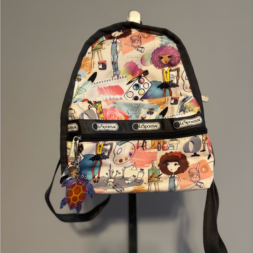 LeSportsac Purse/backpack  Cleo Art School Painting Adj Straps  NWOT